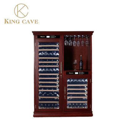 Constant Temperature Wooden Wine Fridge Cabinet Low Noise Electric