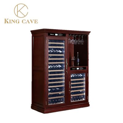 Constant Temperature Wooden Wine Fridge Cabinet Low Noise Electric