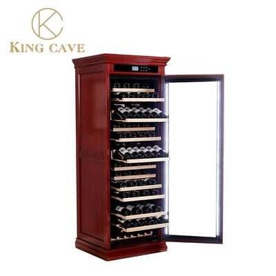 Customized Wine Cooler Cabinet With Embraco Compressor Imported Oak Materials