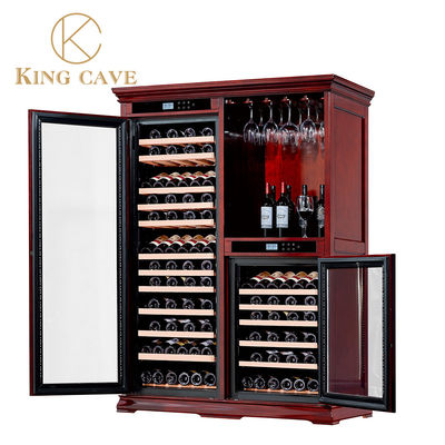 Constant Temperature Wooden Wine Fridge Cabinet Low Noise Electric