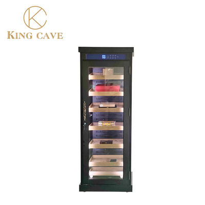 Constant Humidity And Temperature Natural Black Wood Cigar Cabinet