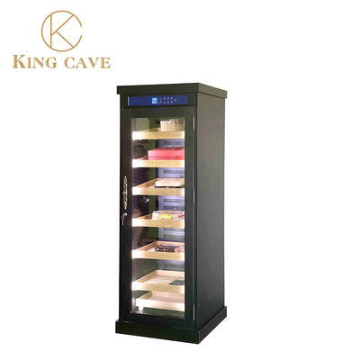 Constant Humidity And Temperature Natural Black Wood Cigar Cabinet