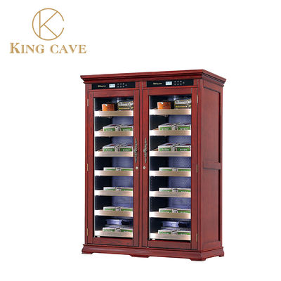 Solid Wood Touch Control Dual Zone Electric Wine Cooler Cigar Humidor Cabinet