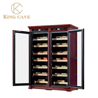 Solid Wood Touch Control Dual Zone Electric Wine Cooler Cigar Humidor Cabinet