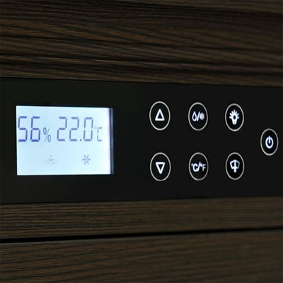 Smart Digital Touch Control Dark Brown Wood Electric Cigar Cooler Cabinet