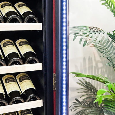 Commercial Drinks Fridge Single Zone Wooden Frame Wine Cooler Cabinet