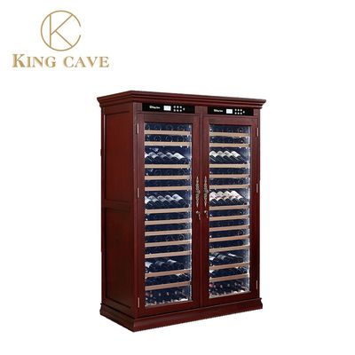 Bon prix Armoire à vin personnalisable du milieu du siècle Refroidisseur de vin en bois avec contrôle de température intelligent en ligne