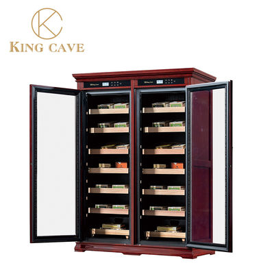 Bon prix Armoire à cigarettes électriques de luxe en bois refroidisseur humidor avec double zone en ligne