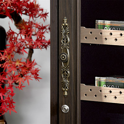 Smart Digital Touch Control Dark Brown Wood Electric Cigar Cooler Cabinet