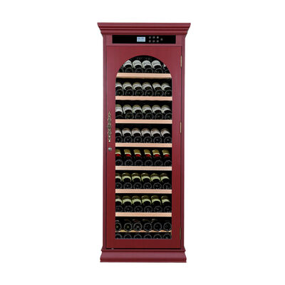 Bon prix Luxury Burgundy Solid Wood Wine Cooler Cabinet with Digital Control Panel and Touch Control en ligne