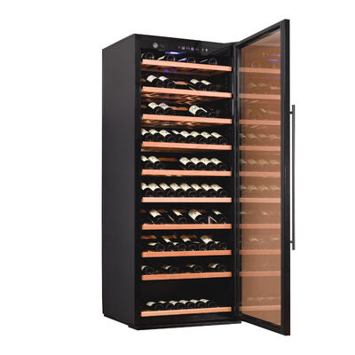 Bon prix Armoire de refroidisseur de vin de cuisine autonome avec porte de verre verrouillable, construction en bois massif et contrôle tactile en ligne