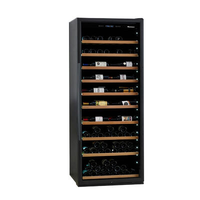 Bon prix Armoire de refroidisseur de vin noir à zone unique avec écran de commande tactile et porte vitrée à double vitrage en ligne