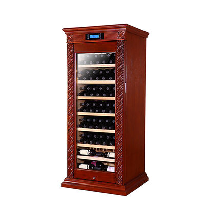 Bon prix Cabinet de refroidisseur de vin en bois de Bourgogne avec contrôle de température précis et éclairage intérieur LED en ligne