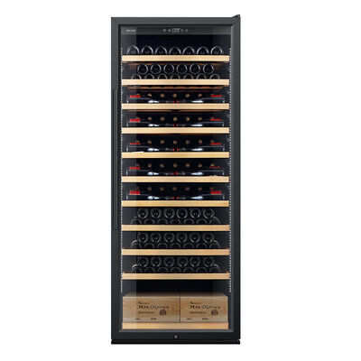 Bon prix Cabinet de refroidisseur de vin à contrôle de température numérique intelligent avec porte vitrée à double vitrage et capacité de 120 bouteilles en ligne