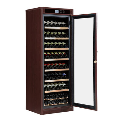 Bon prix Armoire réfrigérante à vin de cuisine en bois massif avec contrôle numérique de la température et étagères en bois réglables en ligne