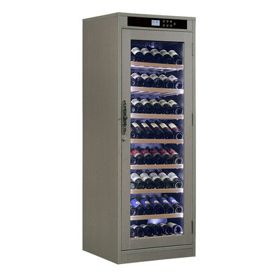 Bon prix Armoire réfrigérante à vin moderne en bois avec contrôle tactile numérique, refroidissement thermoélectrique et éclairage intérieur à LED en ligne