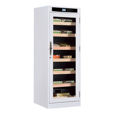 Bon prix Humidificateur de refroidisseur de cigare blanc moderne avec humidité réglable 65-75% RH, contrôle à écran tactile et verrouillage de porte de verre trempé en ligne