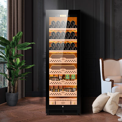 Bon prix Armoire de stockage à température constante, humidificateur refroidisseur de vin et de cigares à double zone en ligne