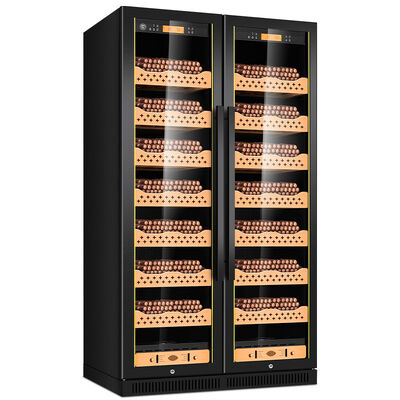 Bon prix Cave à cigares électronique double zone haut de gamme avec contrôle climatique intelligent en ligne