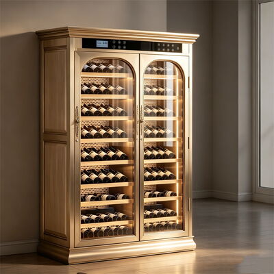 Bon prix Refroidisseur de vin en bois avec contrôle de température à double zone et affichage tactile numérique en ligne