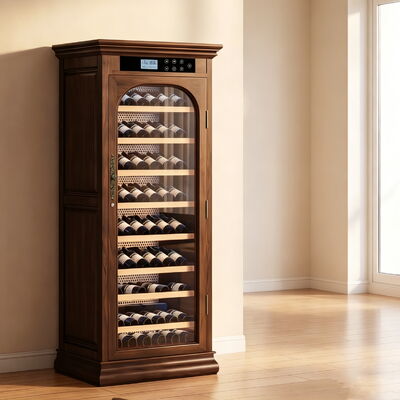 Bon prix Armoire de refroidisseur de vin en bois massif classique avec contrôle de température précis en ligne