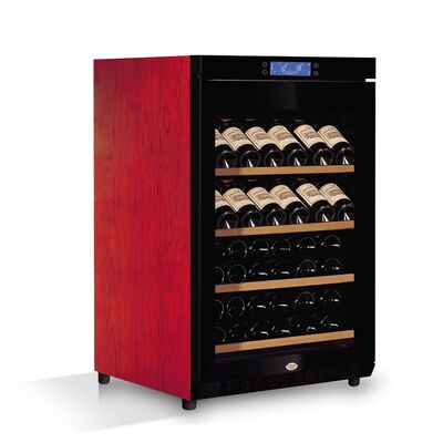 Bon prix Finition en bois cuisine refroidisseur de vin armoire réfrigérateur à zone unique en ligne