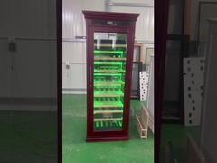 Armoire humidificateur à cigares en bois de rose avec une seule porte en verre à température constante